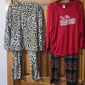 Leopard Print Womens Pajama Set